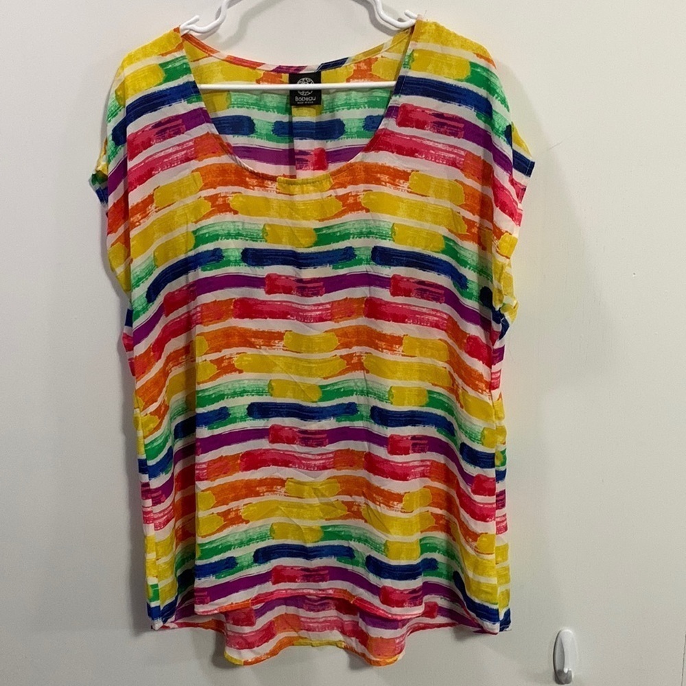 Bobeau Colorful sleeveless top Size 1X very good condition